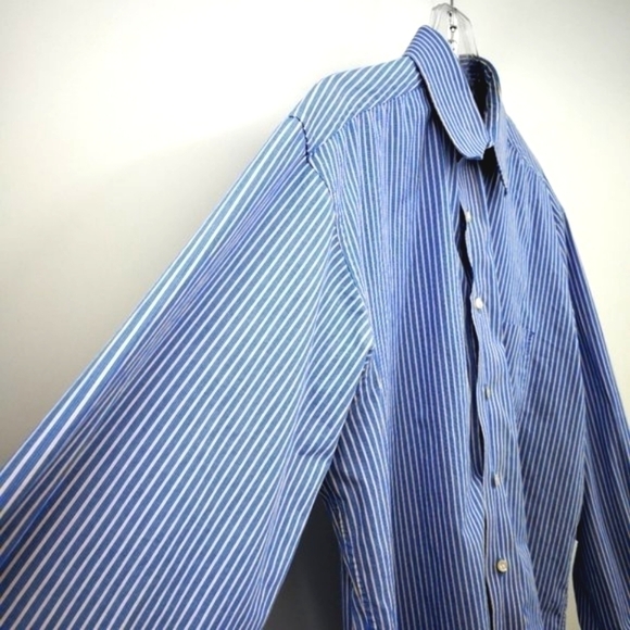 Tommy Hilfiger Men's 15 1/2 (32-33) Polo Vintage Causal Button Down Stripe Shirt - Picture 5 of 9